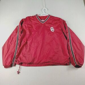 Holloway Jacket Mens Medium Red Oklahoma Sooners Windbreaker NCAA Football‎